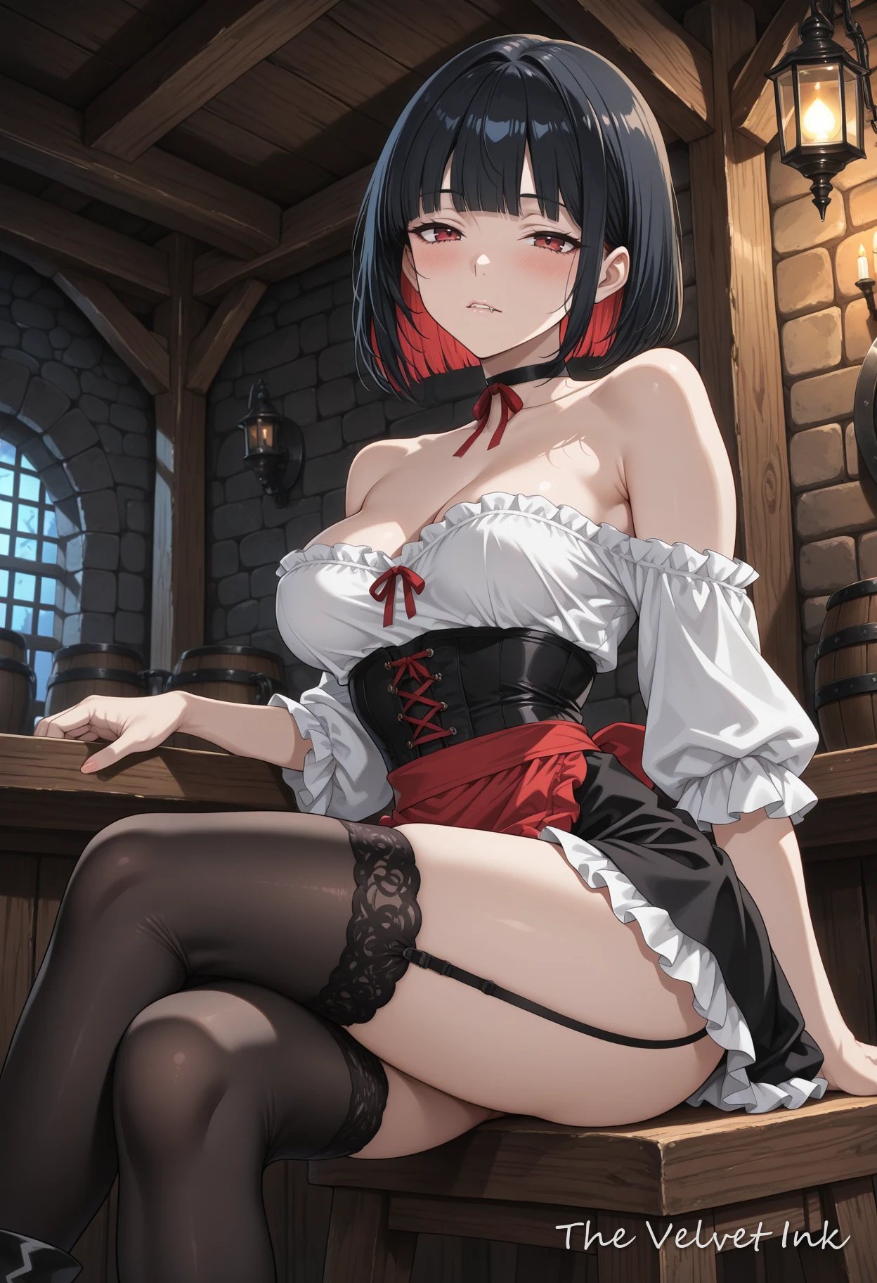 Carmine (The Velvet Ink original) illustration