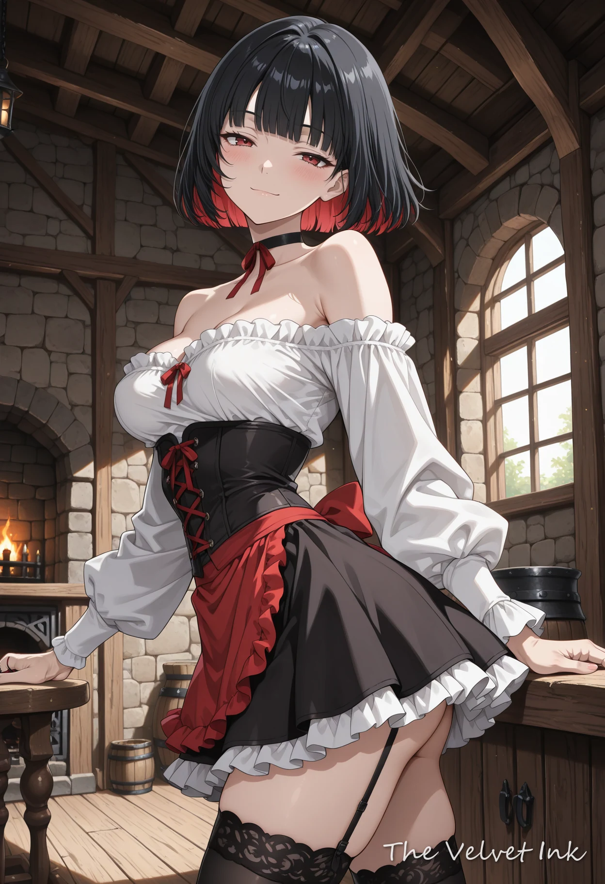 Carmine (The Velvet Ink original) illustration