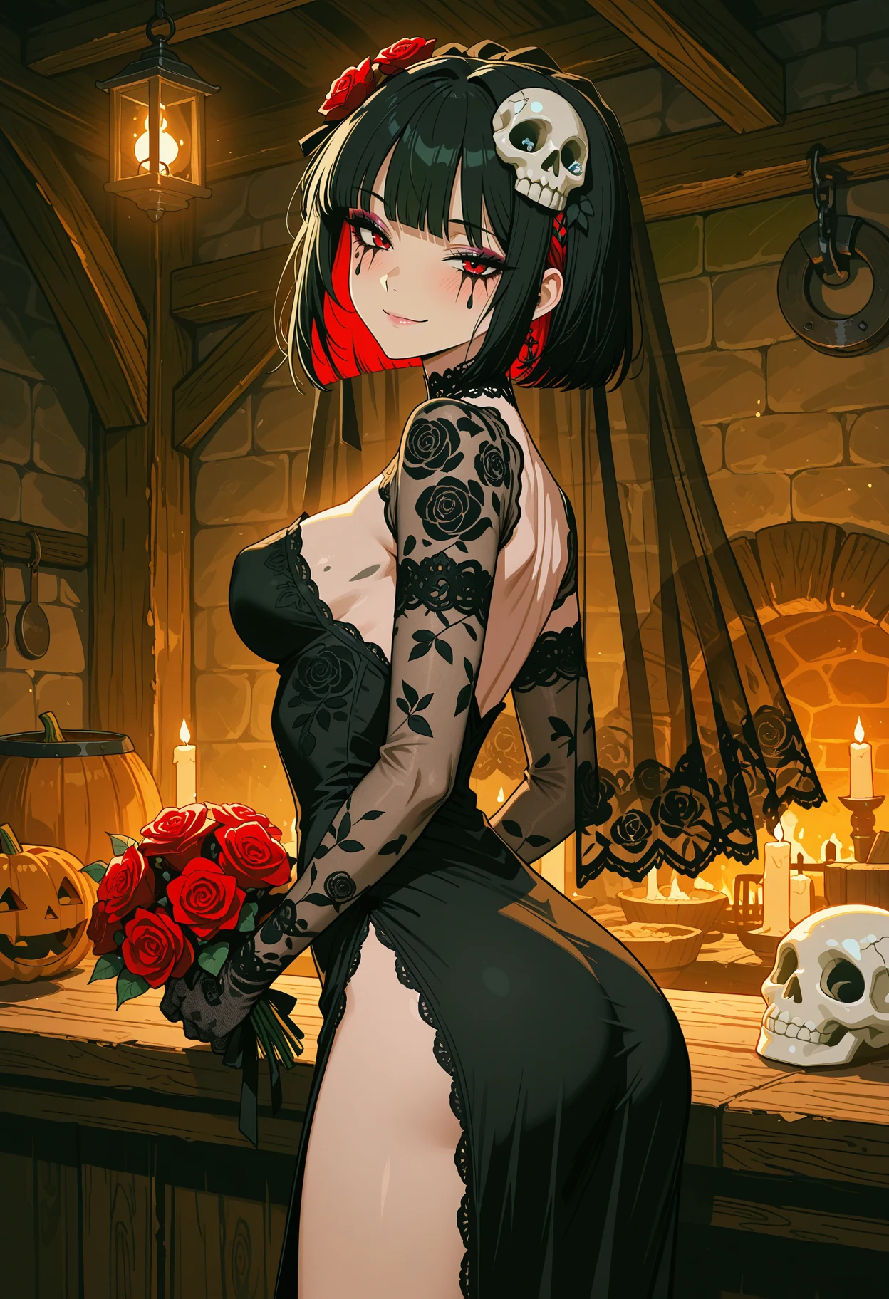 Carmine (The Velvet Ink original) illustration
